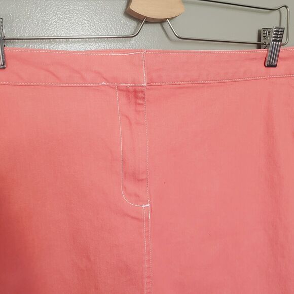 Lands End Skirt Womens Size 18 Pink Denim Straight Pockets Stretch Casual - Picture 3 of 11